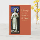 St. nam van Lima Zegen van de Dag van het Feest Kaart (Gele Bloem)