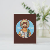 St Nestor of Thessolonica Prayer Card Briefkaart (Staand voorkant)