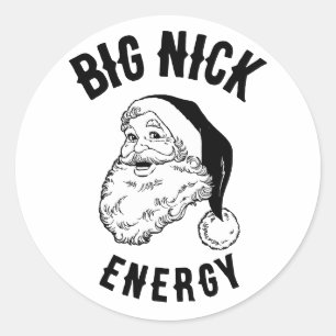 St Nicholas Big Nick Energy Ronde Sticker