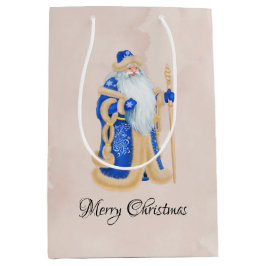  St. Nicholas Blue Christmas Custom Medium Cadeauzakje