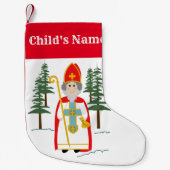 St. Nicholas Custom Name Kleine Kerstsok (Voorkant)