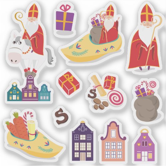 St Nicholas Day grappig Sticker (Voorkant)