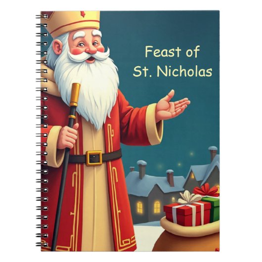 St. Nicholas Day Smiles and Warm Wishes Notitieboek (Voorkant)
