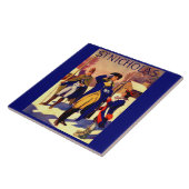 St. Nicholas Februari 1929 George Washington cover Tegeltje (Zijkant)