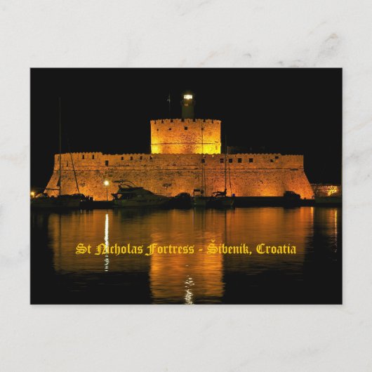 St Nicholas Fortress - Šibenik, Kroatië Briefkaart (Voorkant)