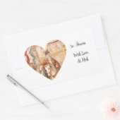 St. Nicholas Heart Sinterklaas St. Nick's Day Rechthoekige Sticker (Envelop)