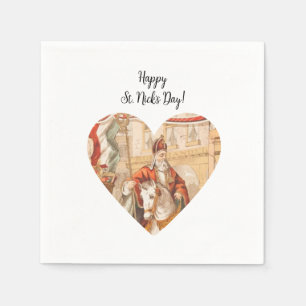 St. Nicholas Heart Sinterklaas St. Nick's Day Servet