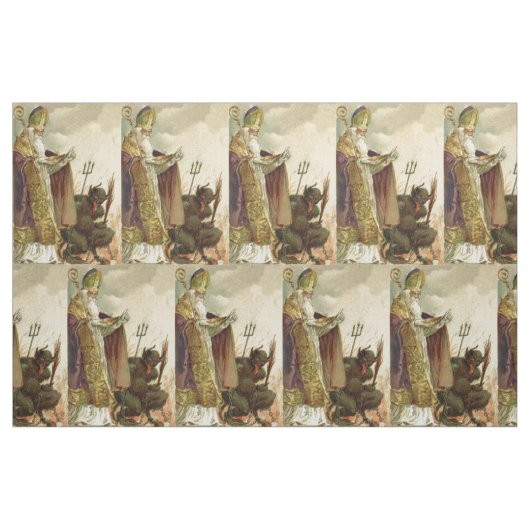 St Nicholas Krampus Pitchfork Priester Stof (Yard (91,4 cm))