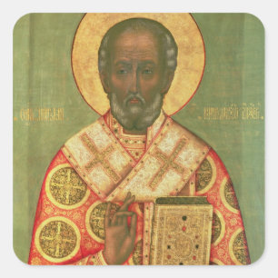 St. Nicholas, Moskouse School Vierkante Sticker