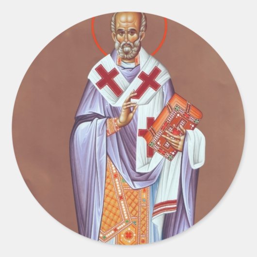 st. nicholas ronde sticker (Voorkant)