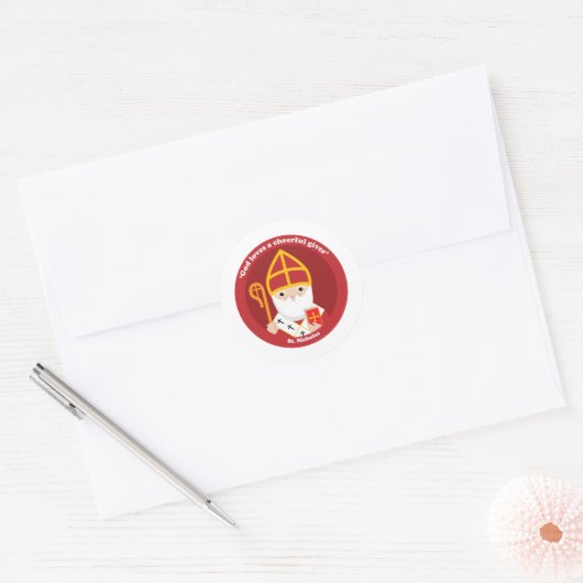 St. Nicholas Ronde Sticker (Envelop)