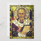St. Nicholas Russian icon Bedankkaart (Voorkant)