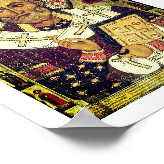 St. Nicholas Russian icon Poster (Hoek)