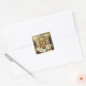 St. Nicholas Russian icon Vierkante Sticker (Envelop)