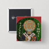 St. Nicholas Vierkante Button 5,1 Cm (Voorkant /achterkant)