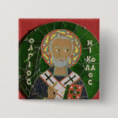 St. Nicholas Vierkante Button 5,1 Cm (Voorkant)
