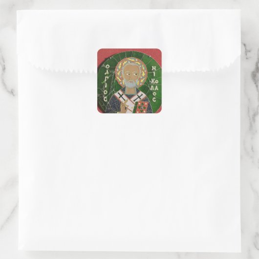 St. Nicholas Vierkante Sticker (Tas)