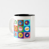 st nicholas Zwarte Piet Tweekleurige Koffiemok (Voorkant links)