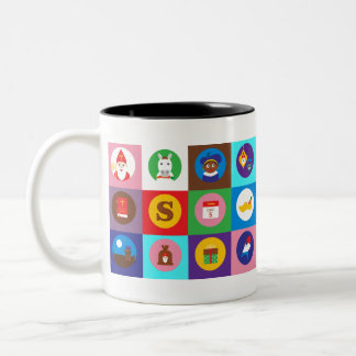 st nicholas Zwarte Piet Tweekleurige Koffiemok