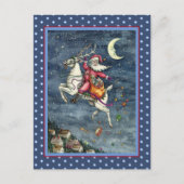 ST. NICK, FLYWITTE REINDEER, CHRISTMAS MAGIC FEESTDAGENKAART (Voorkant)