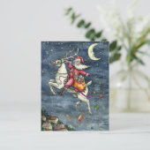 ST. NICK, FLYWITTE REINDEER, CHRISTMAS MAGIC FEESTDAGENKAART (Staand voorkant)