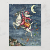 ST. NICK, FLYWITTE REINDEER, CHRISTMAS MAGIC FEESTDAGENKAART (Voorkant)