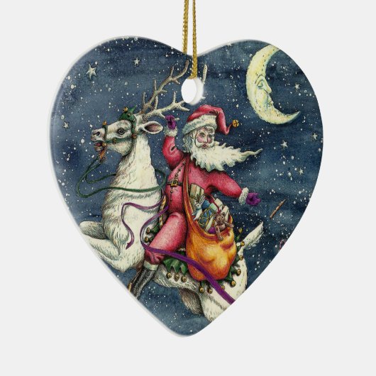ST. NICK, FLYWITTE REINDEER, CHRISTMAS MAGIC KERAMISCH ORNAMENT (Rechts)