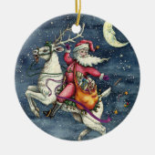 ST. NICK, FLYWITTE REINDEER, CHRISTMAS MAGIC KERAMISCH ORNAMENT (Voorkant)