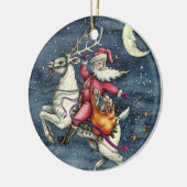 ST. NICK, FLYWITTE REINDEER, CHRISTMAS MAGIC KERAMISCH ORNAMENT (Links)