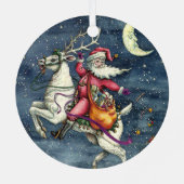 ST. NICK, FLYWITTE REINDEER, CHRISTMAS MAGIC METALEN ORNAMENT (Achterkant)