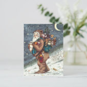 ST. NICK IN TEDDY BEAR SUIT, CHRISTMAS TEDDIES FEESTDAGENKAART (Staand voorkant)