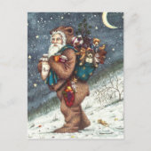 ST. NICK IN TEDDY BEAR SUIT, CHRISTMAS TEDDIES FEESTDAGENKAART (Voorkant)