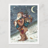 ST. NICK IN TEDDY BEAR SUIT, CHRISTMAS TEDDIES FEESTDAGENKAART (Voorkant)