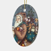 ST. NICK IN TEDDY BEAR SUIT, CHRISTMAS TEDDIES KERAMISCH ORNAMENT (Links)