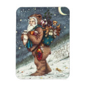ST. NICK IN TEDDY BEAR SUIT, CHRISTMAS TEDDIES MAGNEET (Verticaal)