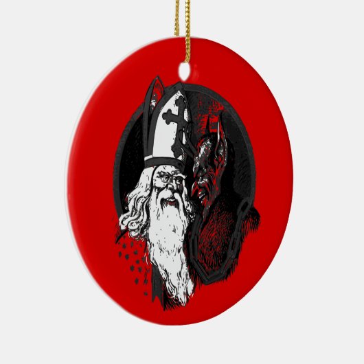 st nick krampus keramisch ornament (Rechts)