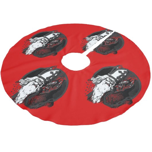 st nick krampus kerstboom rok (Gekanteld)