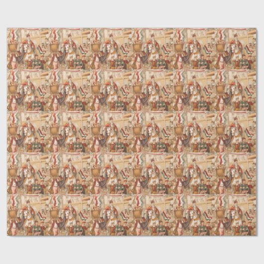 St. Nick St. Nicholas Dutch Sinterklaas  Cadeaupapier (Vlak)