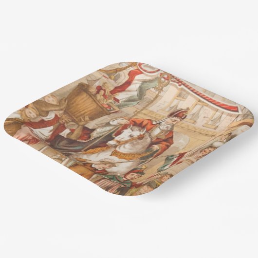 St. Nick St. Nicholas Dutch Sinterklaas  Papieren Bordje (Gebogen)