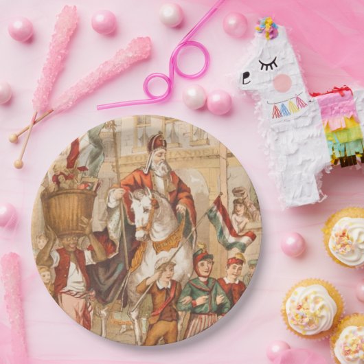 St. Nick St. Nicholas Dutch Sinterklaas  Papieren Bordje (Feest)