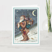 ST. NICK TEDDY BEAR SUIT, CHRISTMAS TEDDIES Blank Kaart (Voorkant)