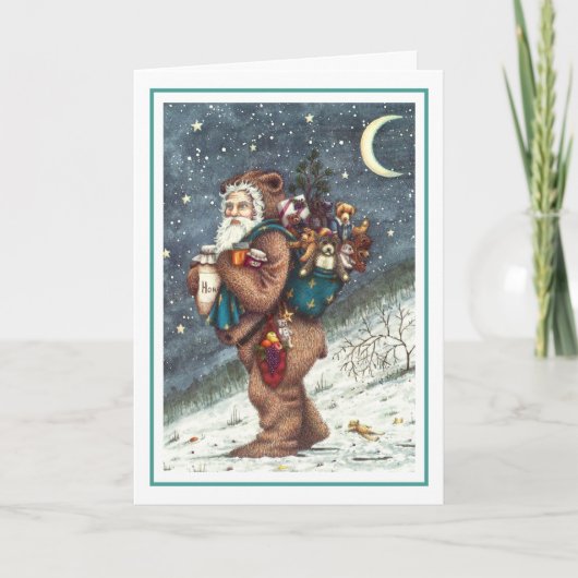 ST. NICK TEDDY BEAR SUIT, CHRISTMAS TEDDIES Blank Kaart (Voorkant)