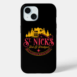 ST-NICKS BED & BREAKFAST grappige kerst iPhone 15 Case