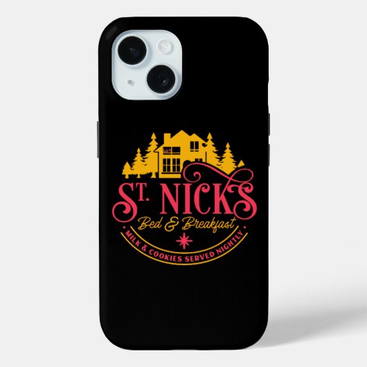 ST-NICKS BED & BREAKFAST grappige kerst Case-Mate iPhone Case (Achterkant)
