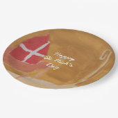 St. Nick's Day Sinterklaas Funny Waterverf Miter Papieren Bordje (Gekanteld)