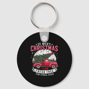 St.nicks Kerstboerderij Gratuite Pijnboom Spar Ced Sleutelhanger