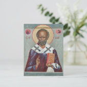 St. Nicolaas de wonderdoener Orthodox Icoon Briefkaart (Staand voorkant)