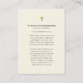 St. Nicolaas de Wonderwerker Orthodoxe Gebed Kaart Plaatskaartje (Achterkant)