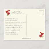  St. Nicolaas Gebed voor Feestdag Briefkaart (Achterkant)