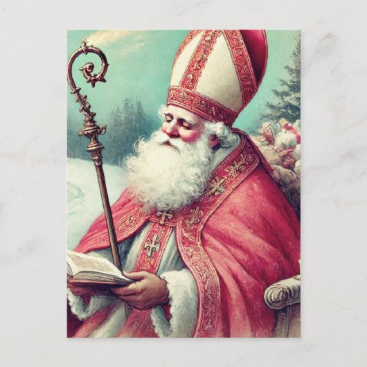  St. Nicolaas Gebed voor Feestdag Briefkaart (Voorkant)